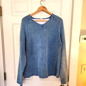 Carbon2cobalt Mineral Wash Blue  Sweater Size Medium Cotton Beach Coastal Hiking